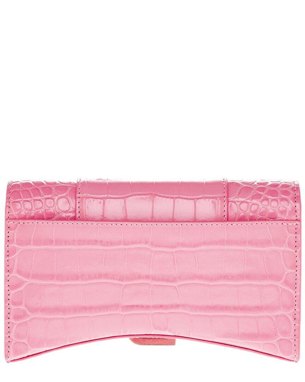 Balenciaga - Hourglass Wallet on Chain, Women , Pink