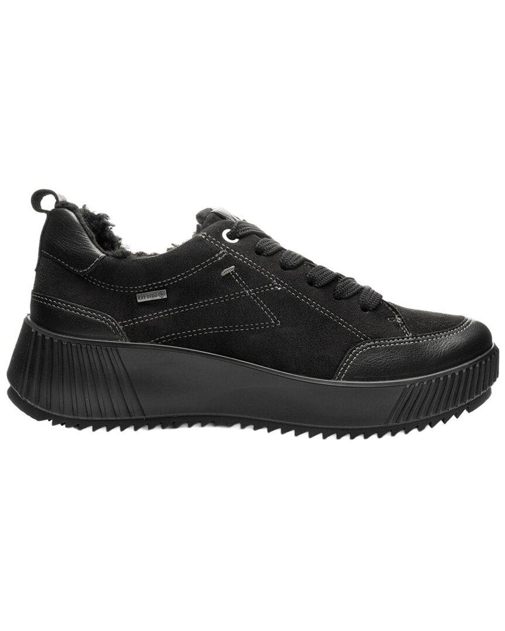 Ara Black Delphi Suede & Leather Sneaker