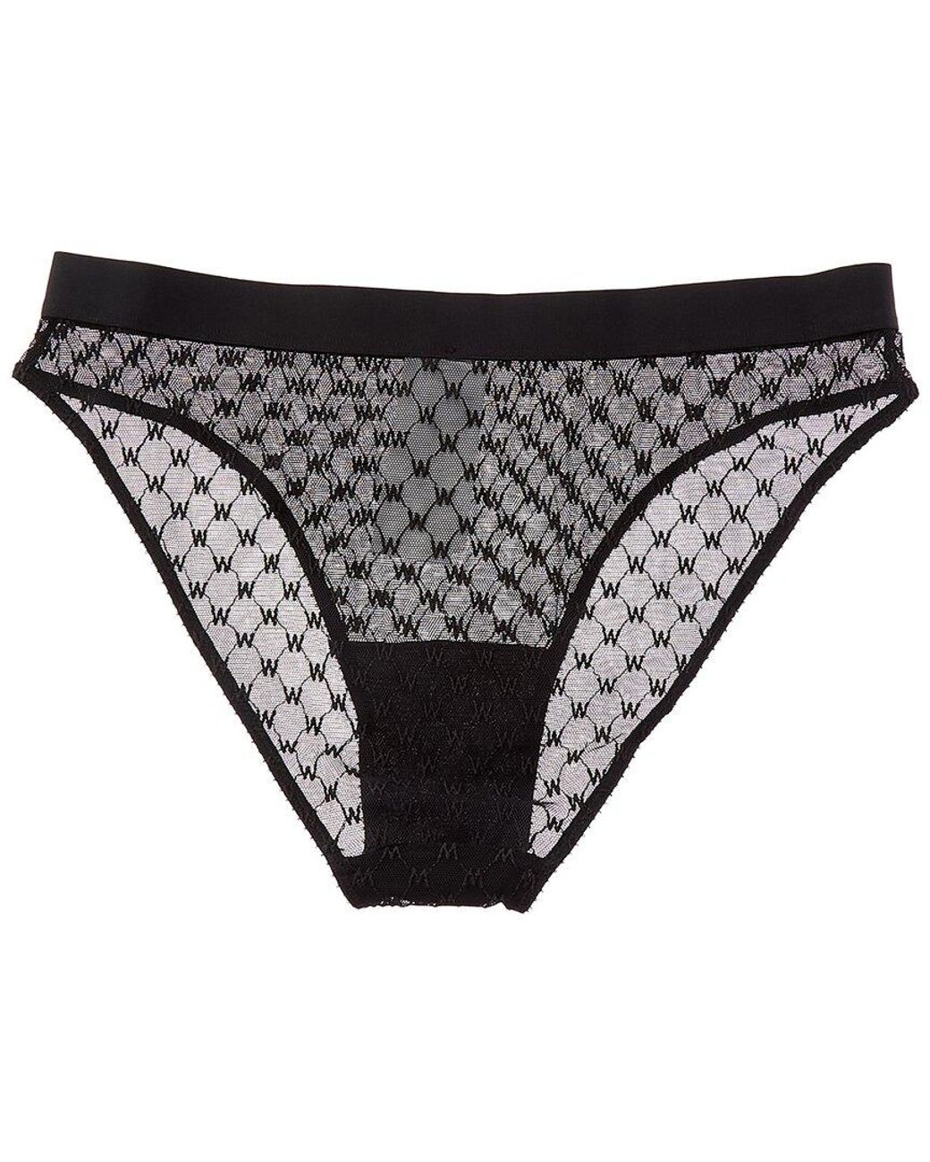 Wolford Black Sheer Logo Brief