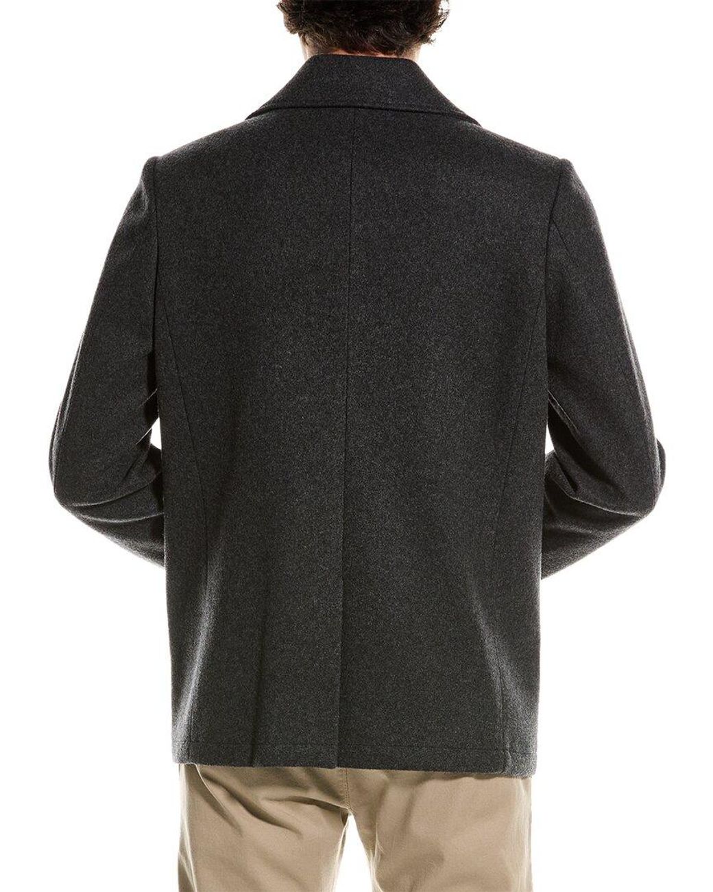 Cole Haan Black Wool-Blend Coat for men