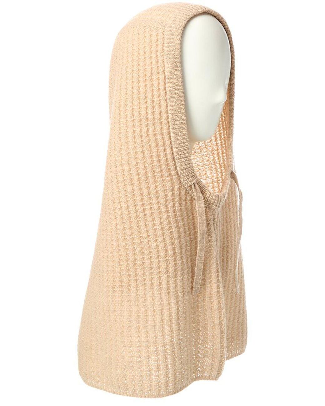 Hannah Rose Natural Waffle Stitch Cashmere Balaclava