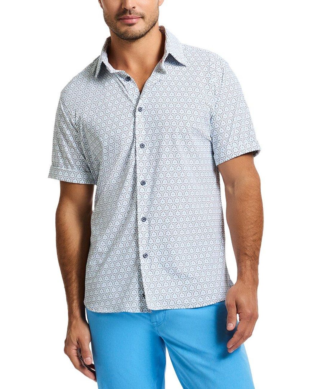 Robert Graham Blue Avalon Knit Shirt for men