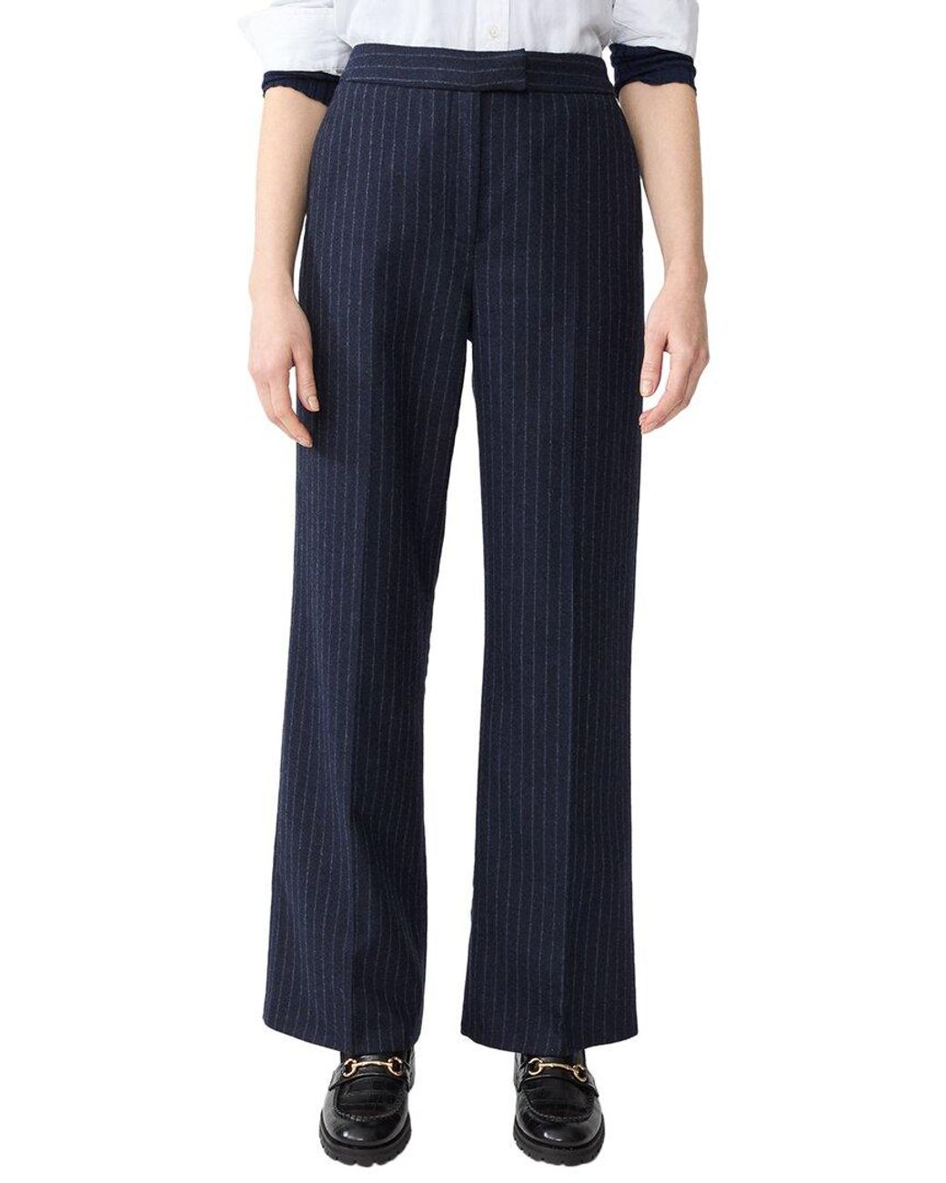 J.McLaughlin Blue Broderick Wool-Blend Pant