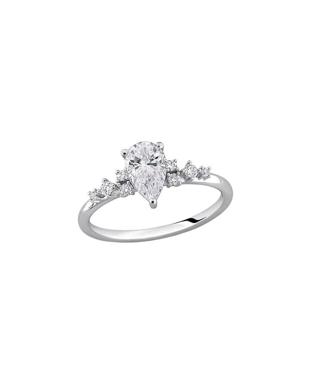 Rina Limor White 1.13 Ct. Tw. Created Moissanite Engagement Ring