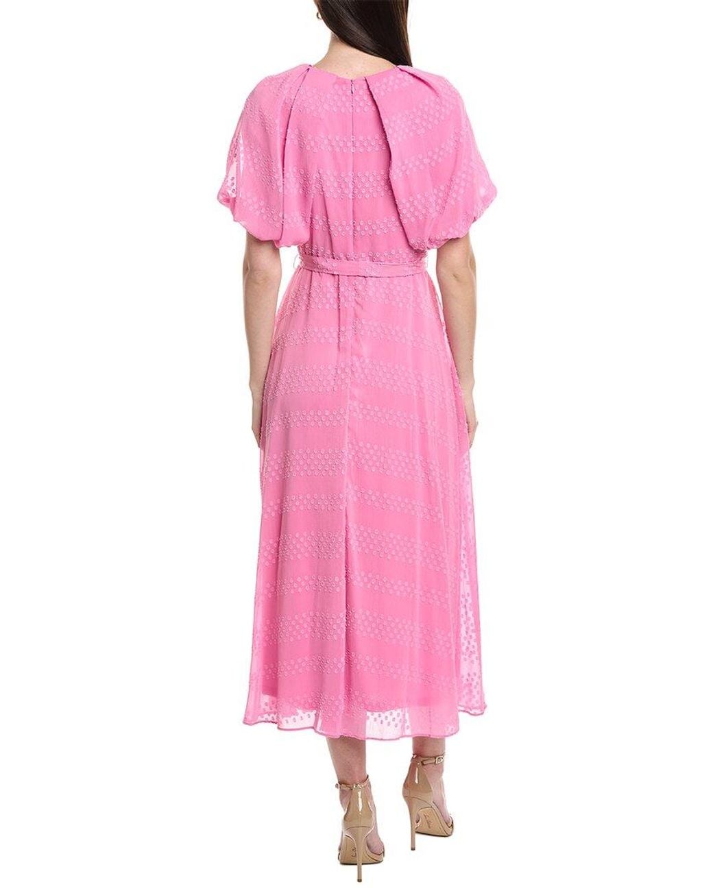 Maison Tara Pink Midi Dress