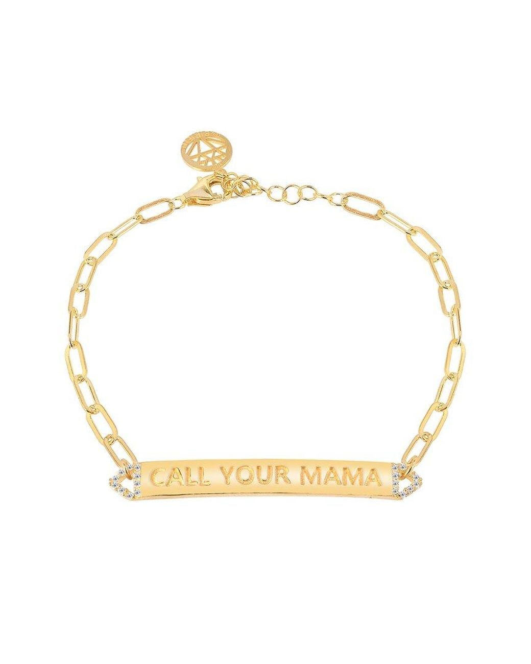 Gabi Rielle Metallic Shining Moment 14k Over Silver Cz Call Your Mama Bracelet