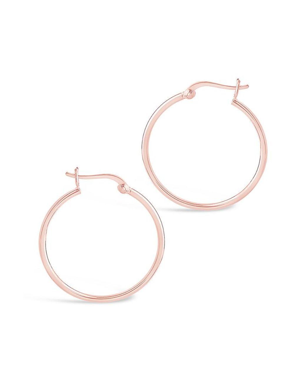Sterling Forever Multicolor 14k Rose Gold Vermeil Hoops