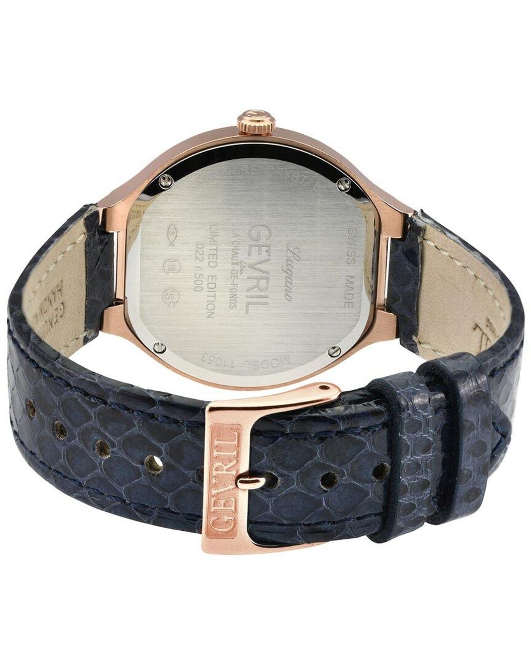 Gevril Blue Lugano Watch