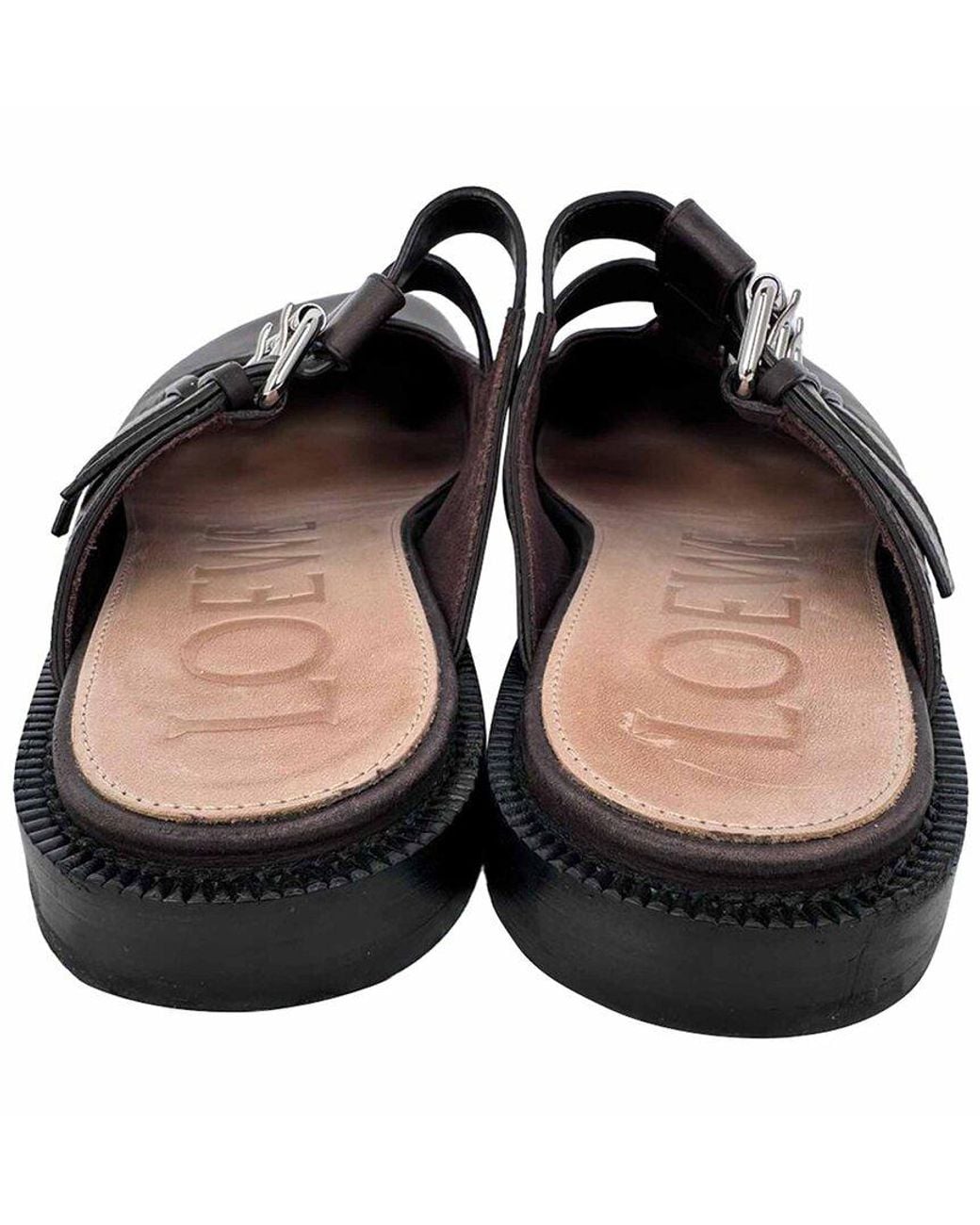 Loewe Black Leather Campo Mary Jane Mule (Authentic Pre-Loved)