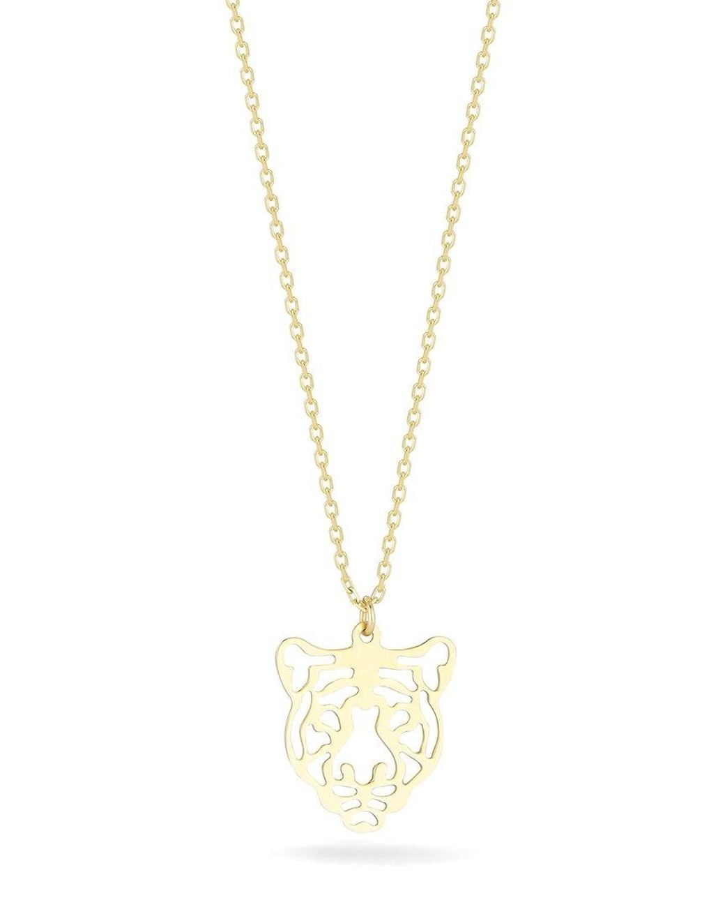 Ember Fine Jewelry Metallic 14k Tiger Necklace