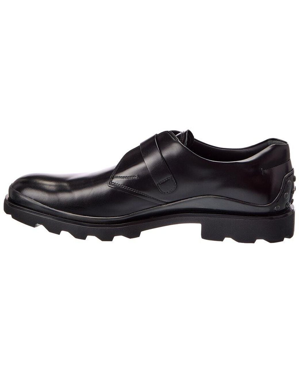 Tod's Black Leather Derby for men