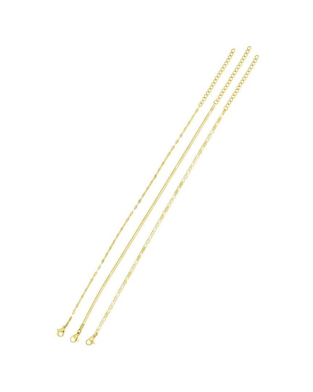 Adornia Metallic 14K Plated Tarnish Resistant Anklet