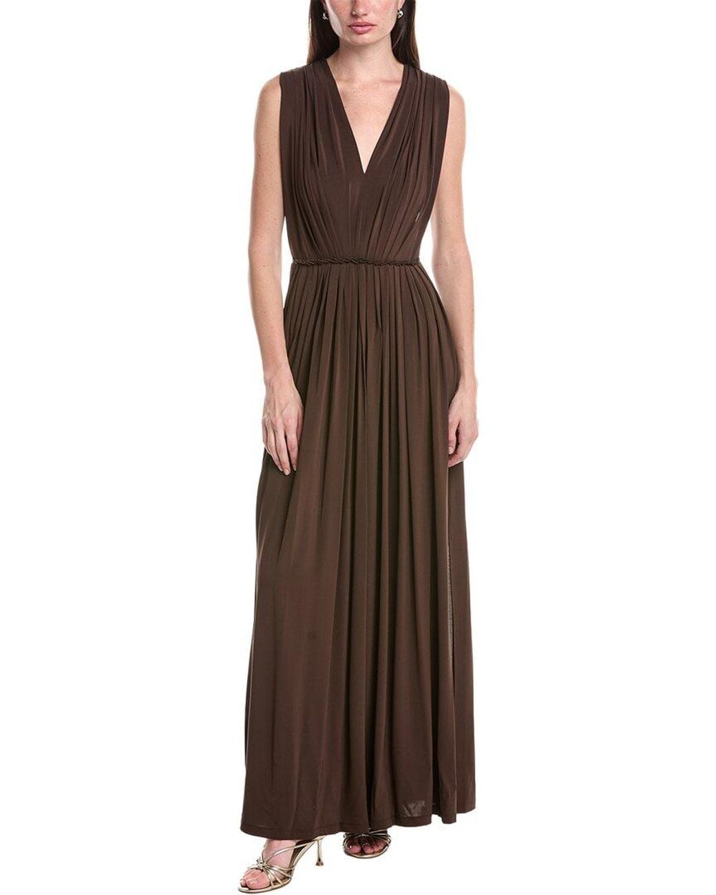 Max Mara Brown Walter Jersey Maxi Dress