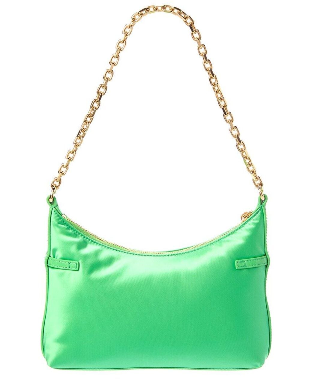 Givenchy Green Voyou Party Satin & Leather Shoulder Bag