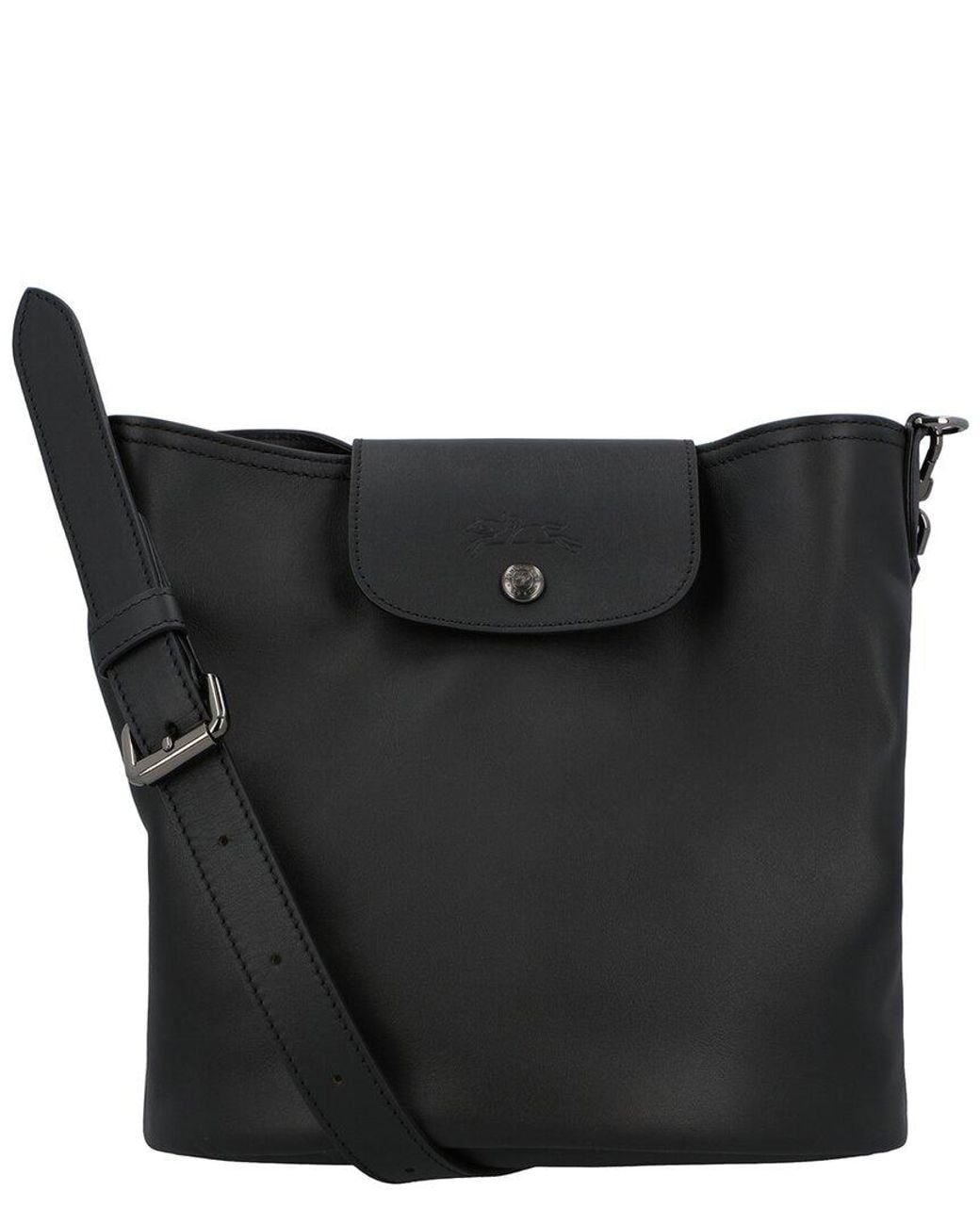 Longchamp Black Le Pliage Xtra Medium Leather Shoulder Bag