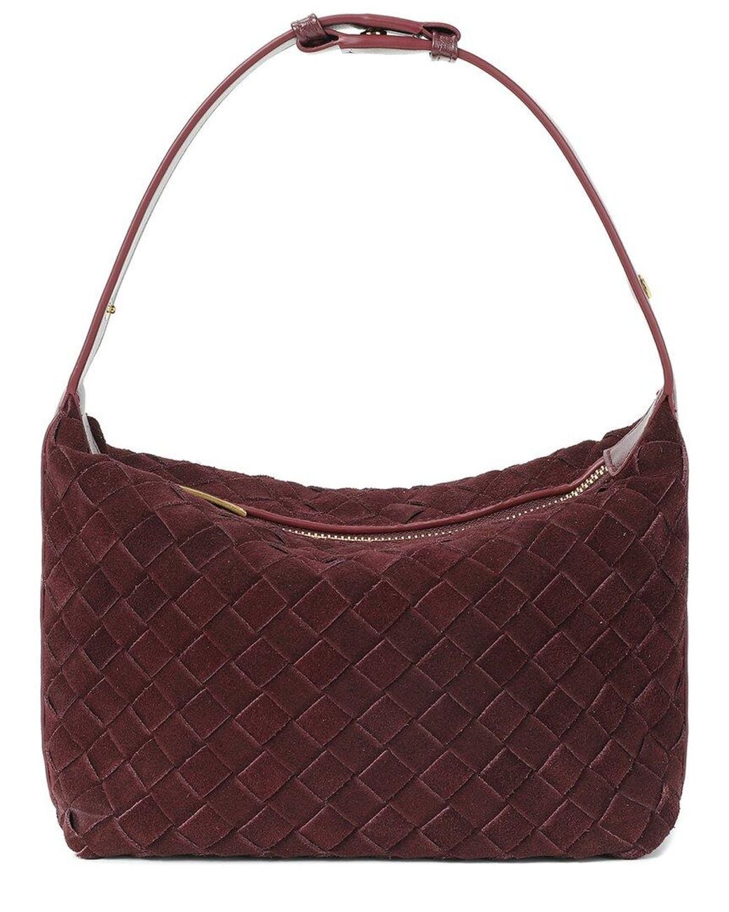 Tiffany & Fred Paris Purple Mini Woven Suede Shoulder Bag