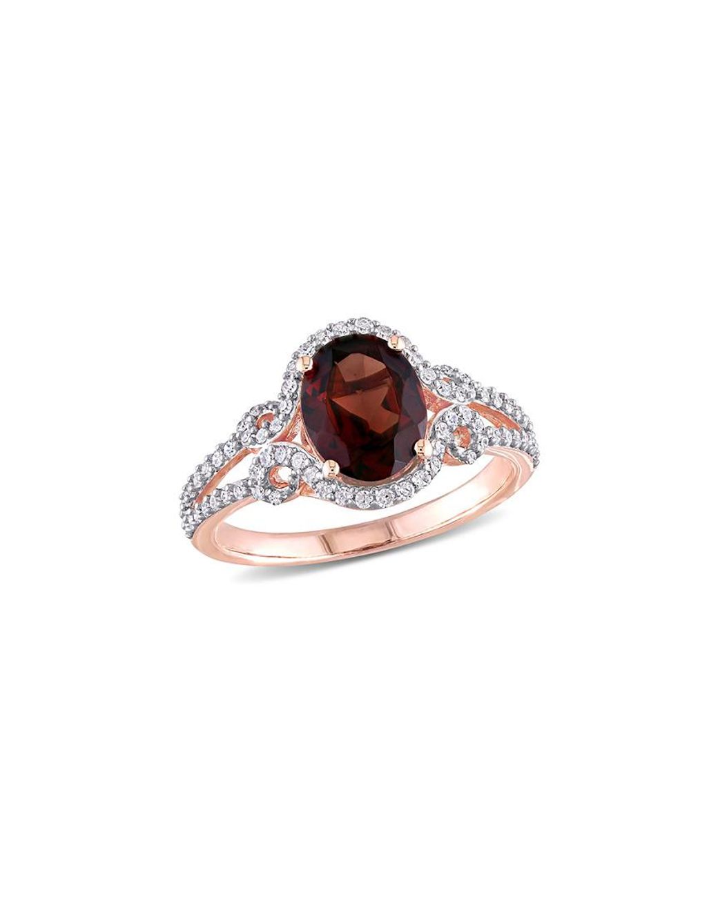 Rina Limor Multicolor 10k Rose Gold 2.43 Ct. Tw. Diamond & Garnet Ring