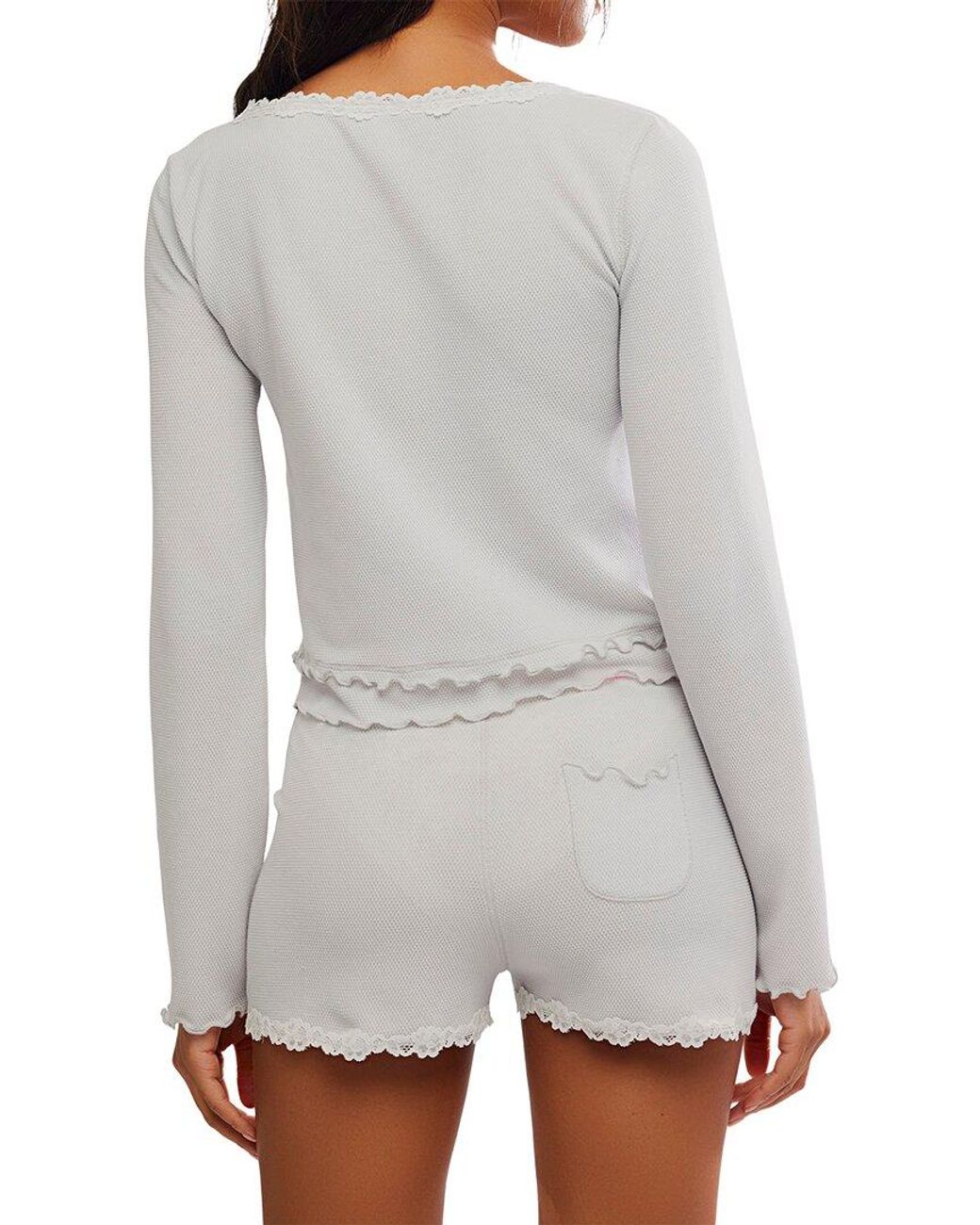 Free People Gray Spring Break Pajama Set