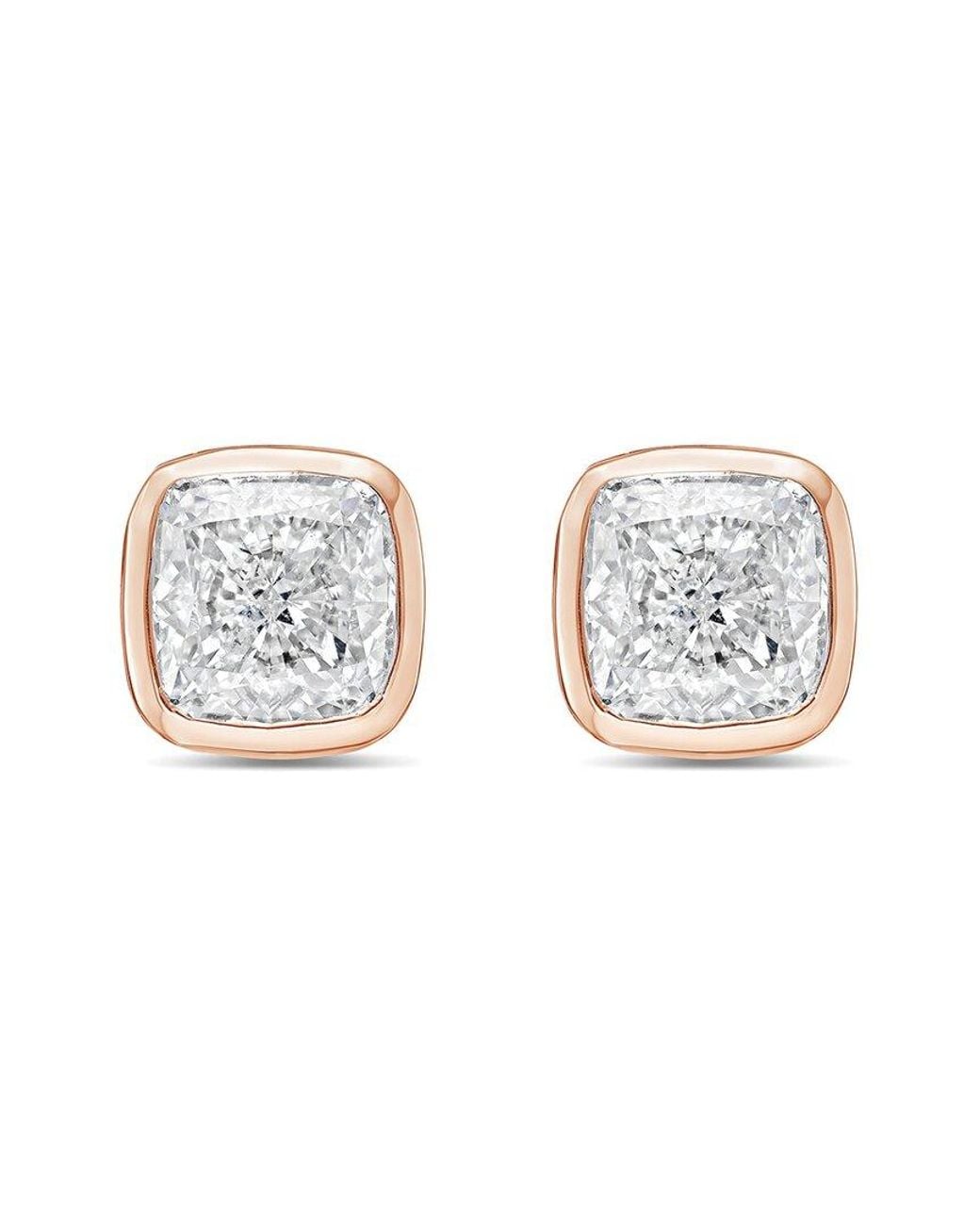 Diana M White Diana M. 14K Rose 7.00 Ct. Tw. Lab-Grown Diamond Stud Earrings