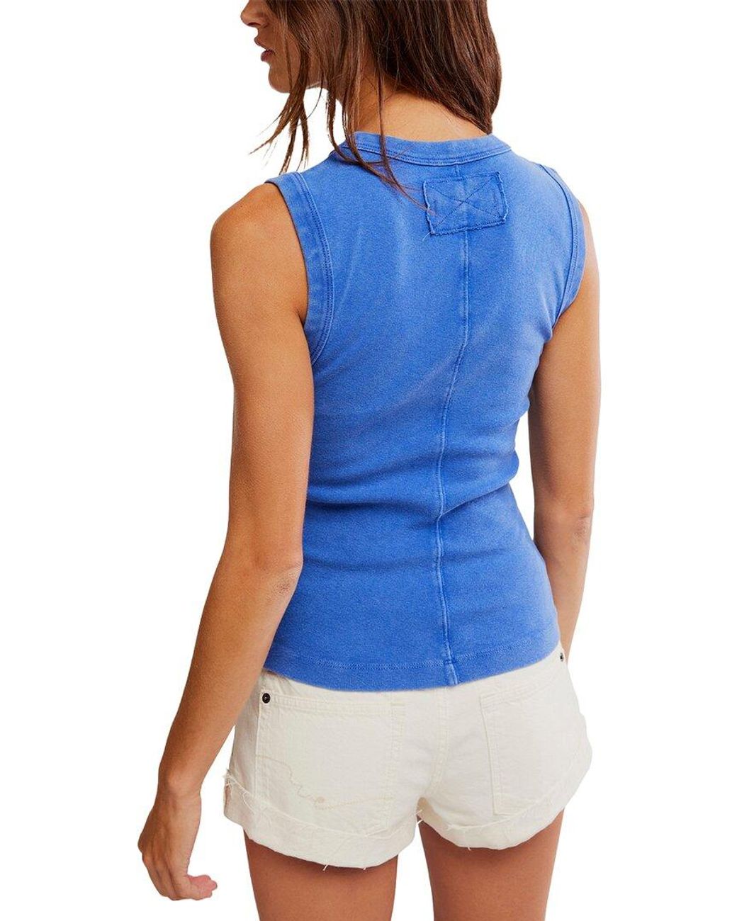 Free People Blue Murphy Top