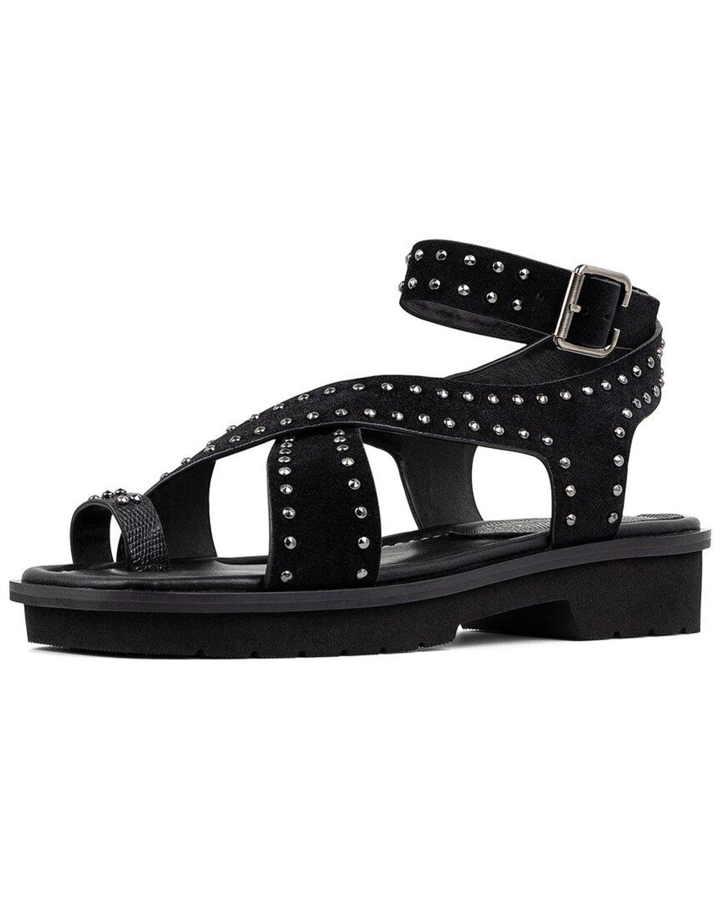 Donald J Pliner Black Thalita Leather Sandal