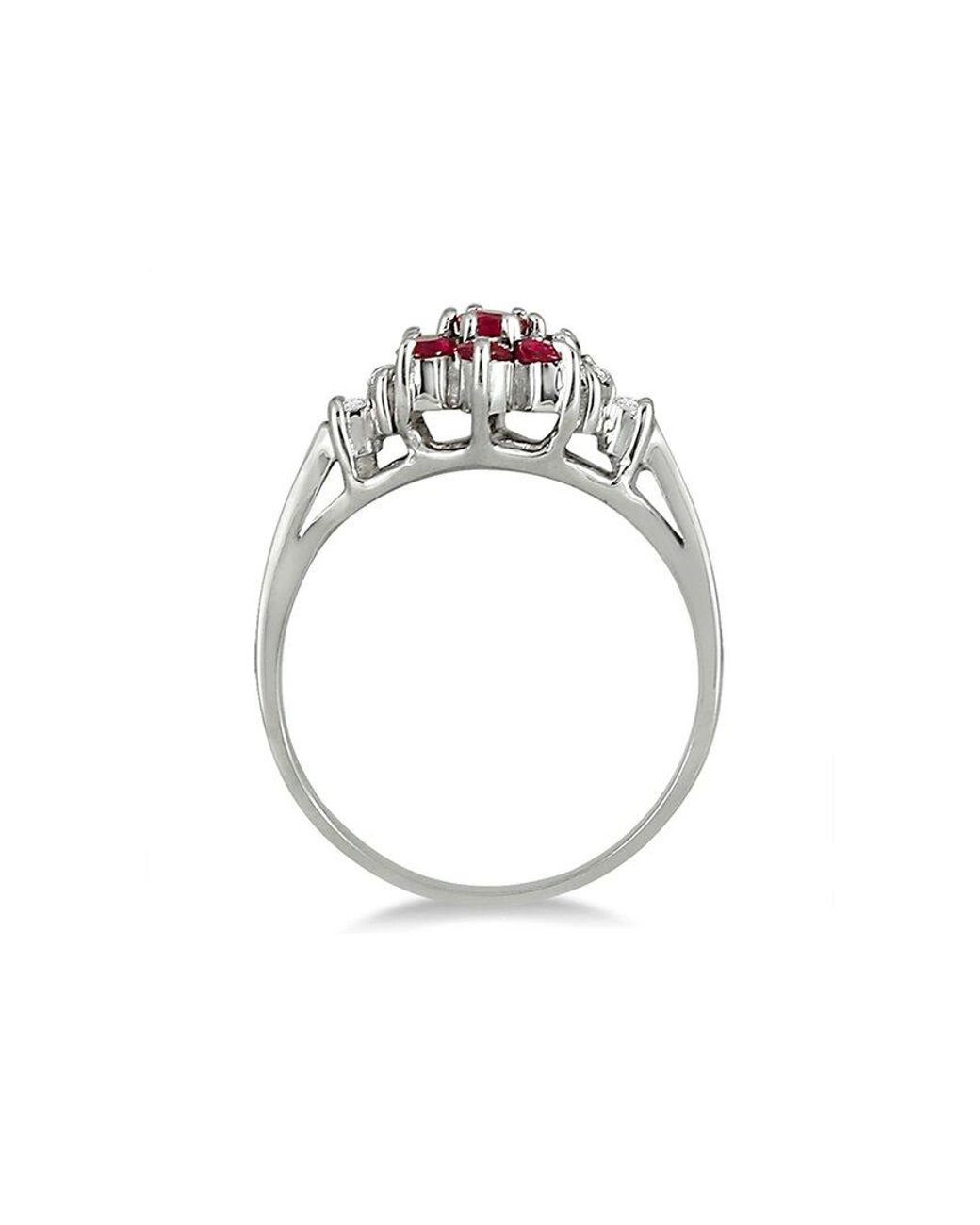 Gem Spark Pink 14K 0.86 Ct. Tw. Diamond & Ruby Ring