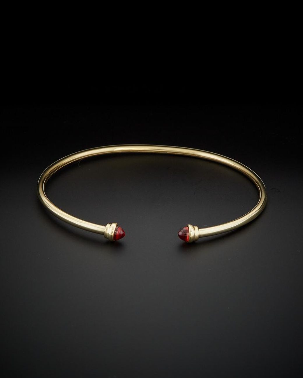 Italian Gold Black 14k Garnet Cuff