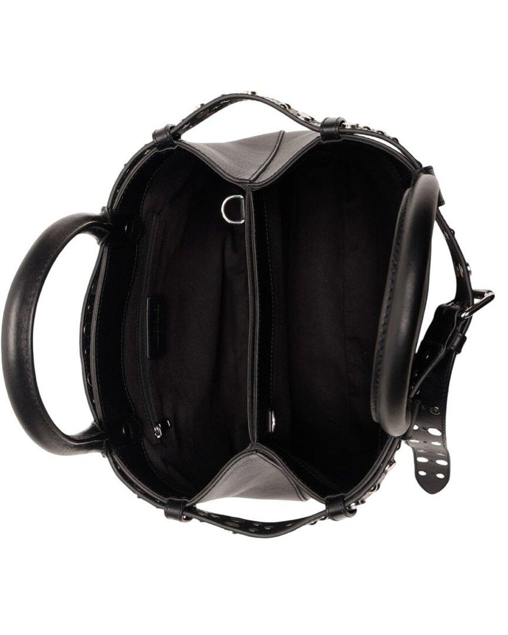 Walter Baker Black Brooks Studded Leather Satchel