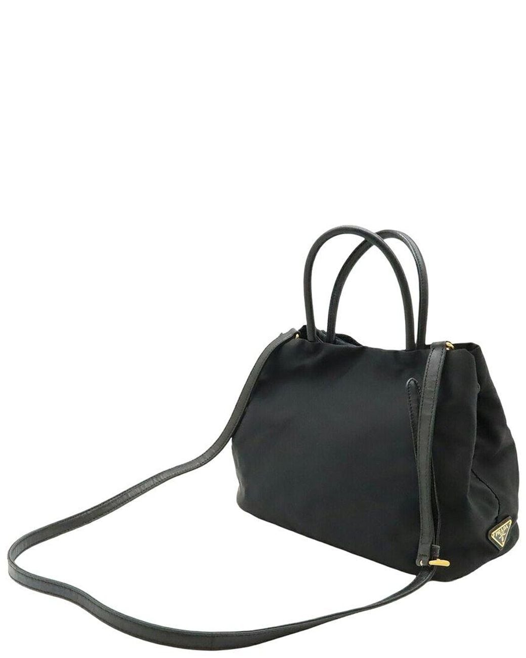 Prada Black Logo Jacquard Ribbon Handbag (Authentic Pre-Loved)