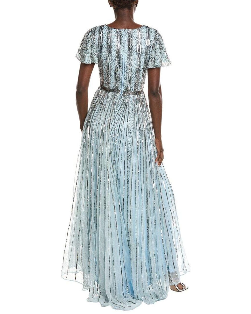 Issue New York Blue Embellished Gown