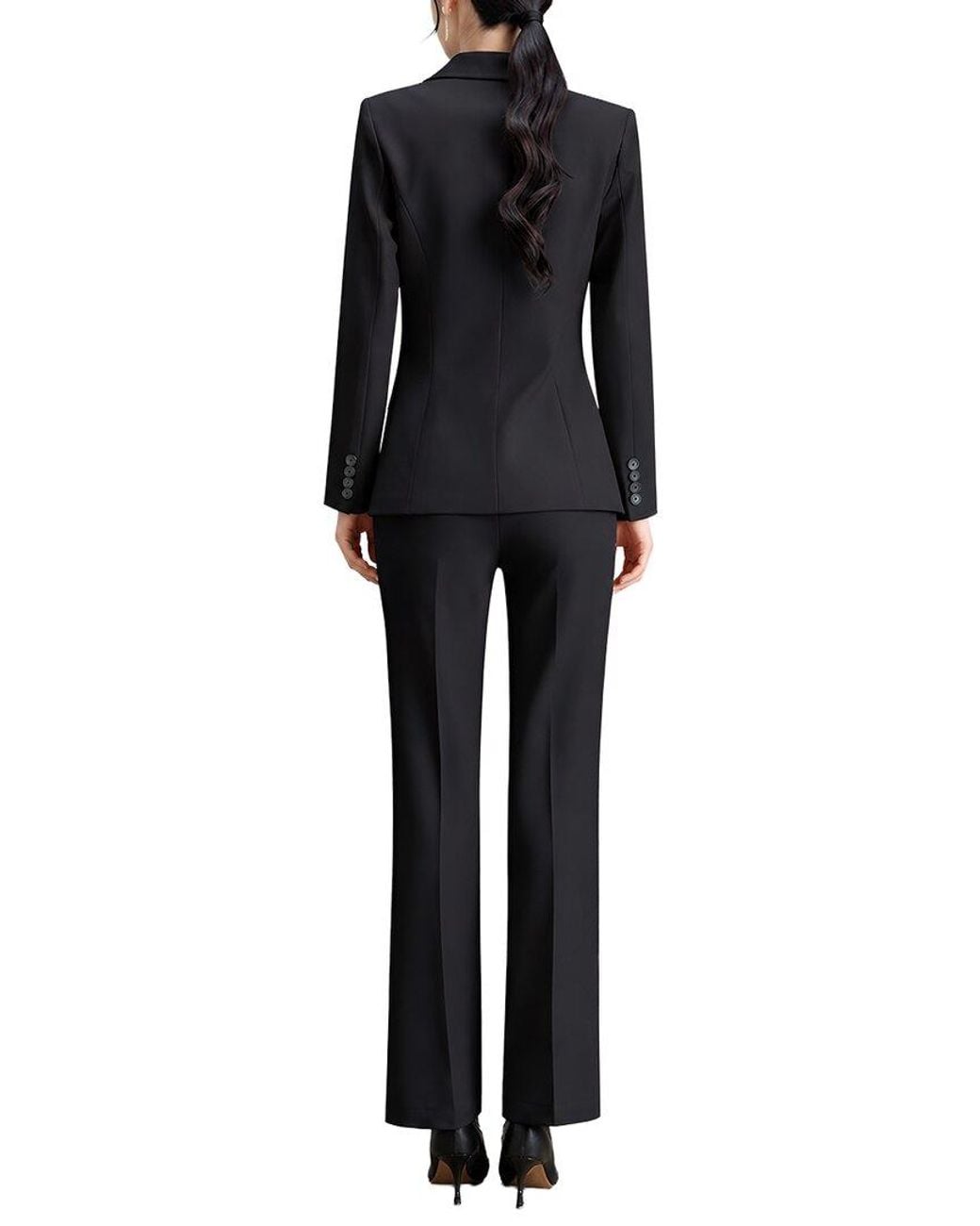 Adelin May Black 2Pc Jacket & Pant Set