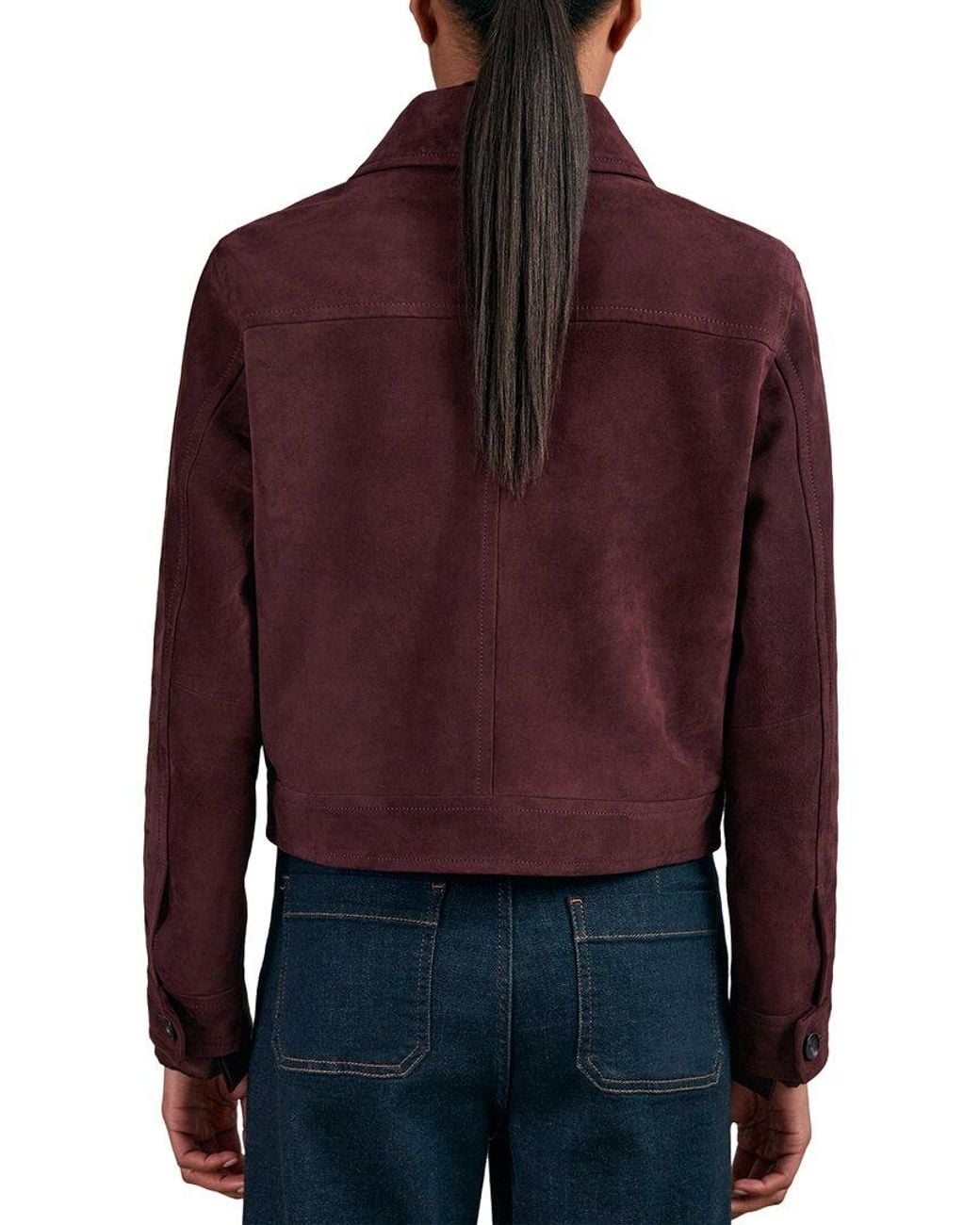 Reiss Red Sonny Leather Suede