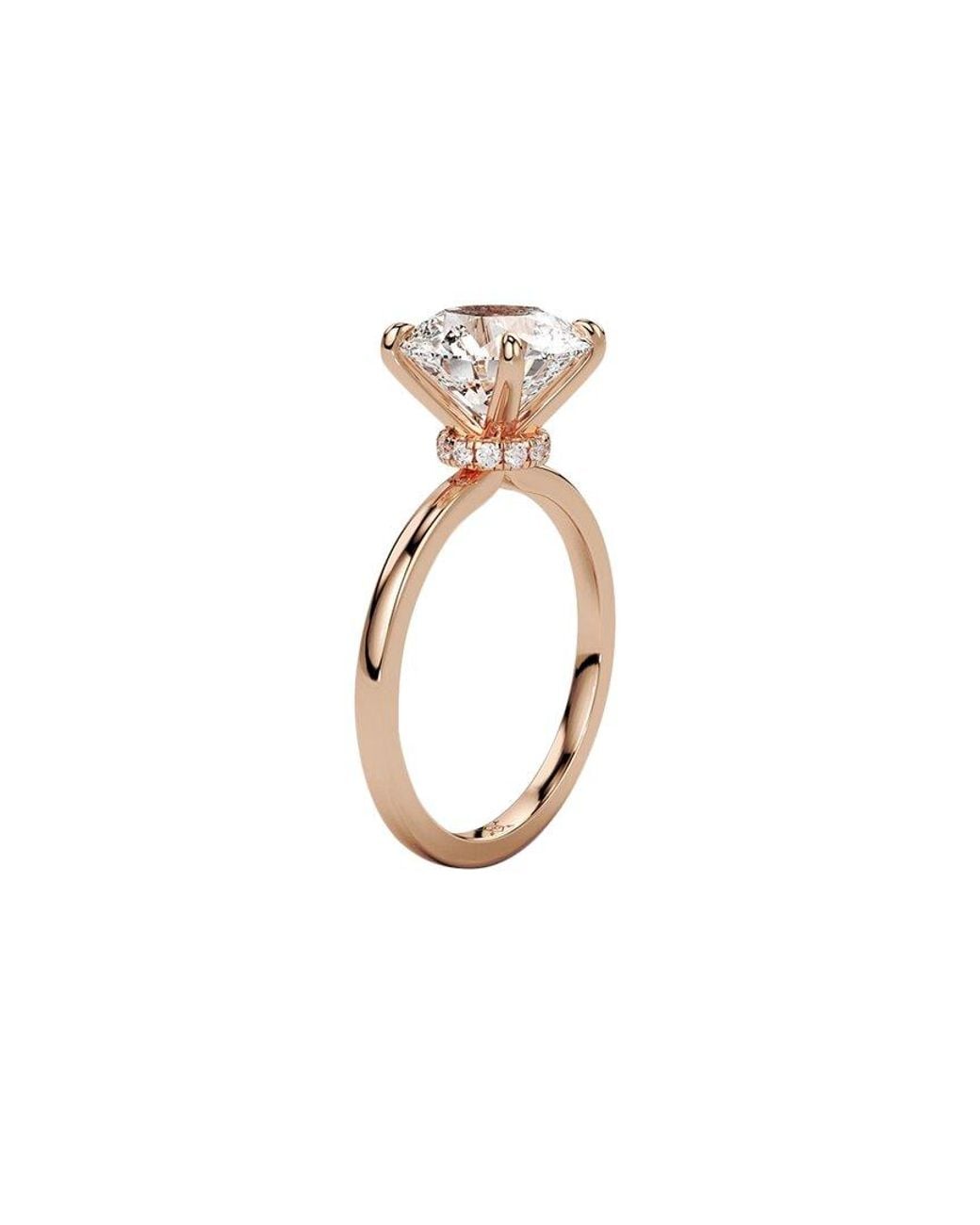 Lab Grown Diamonds White 14K Rose 3.00 Ct. Tw. Lab-Grown Diamond Ring