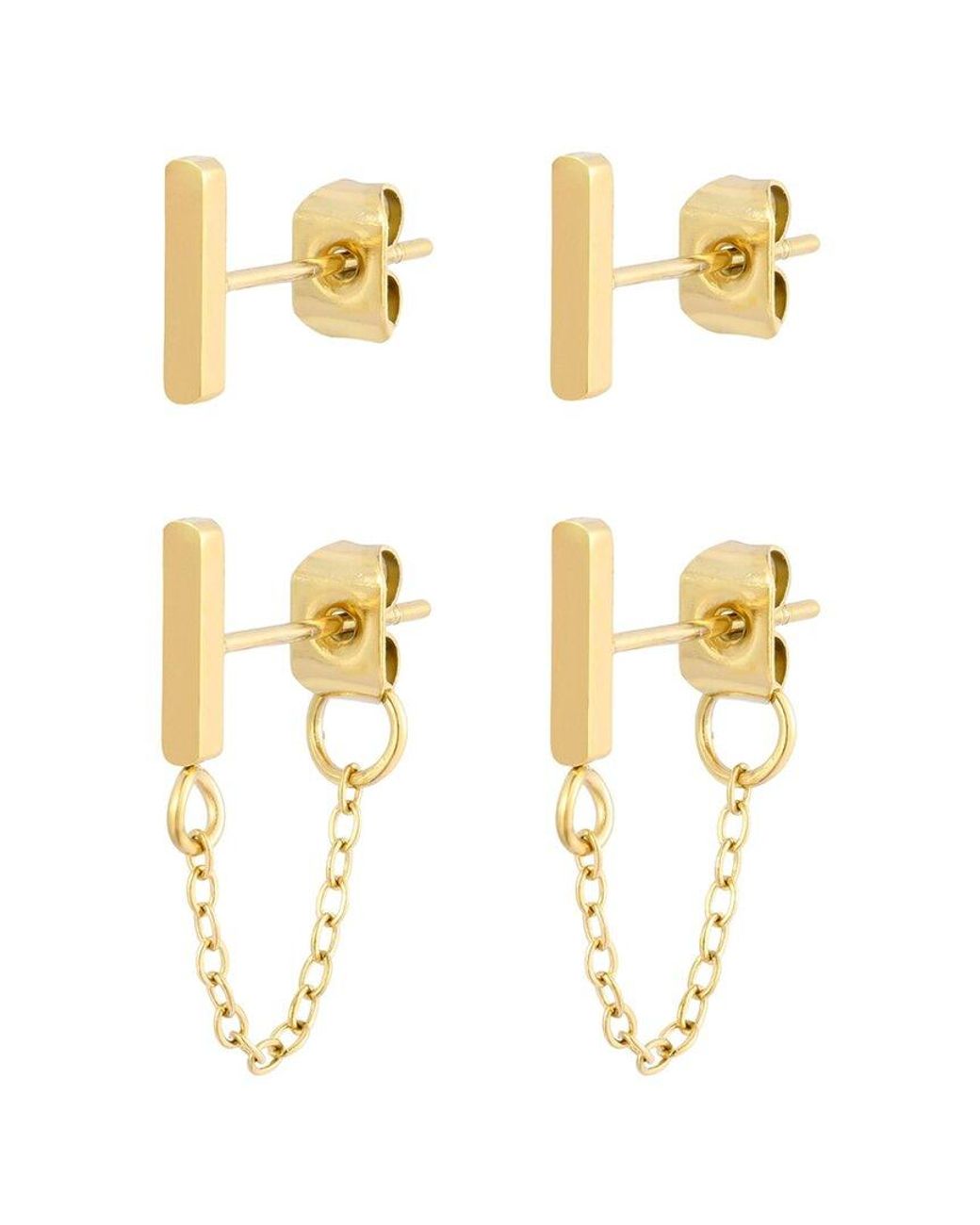 Adornia Metallic 18K Plated Stainless Steel Earrings