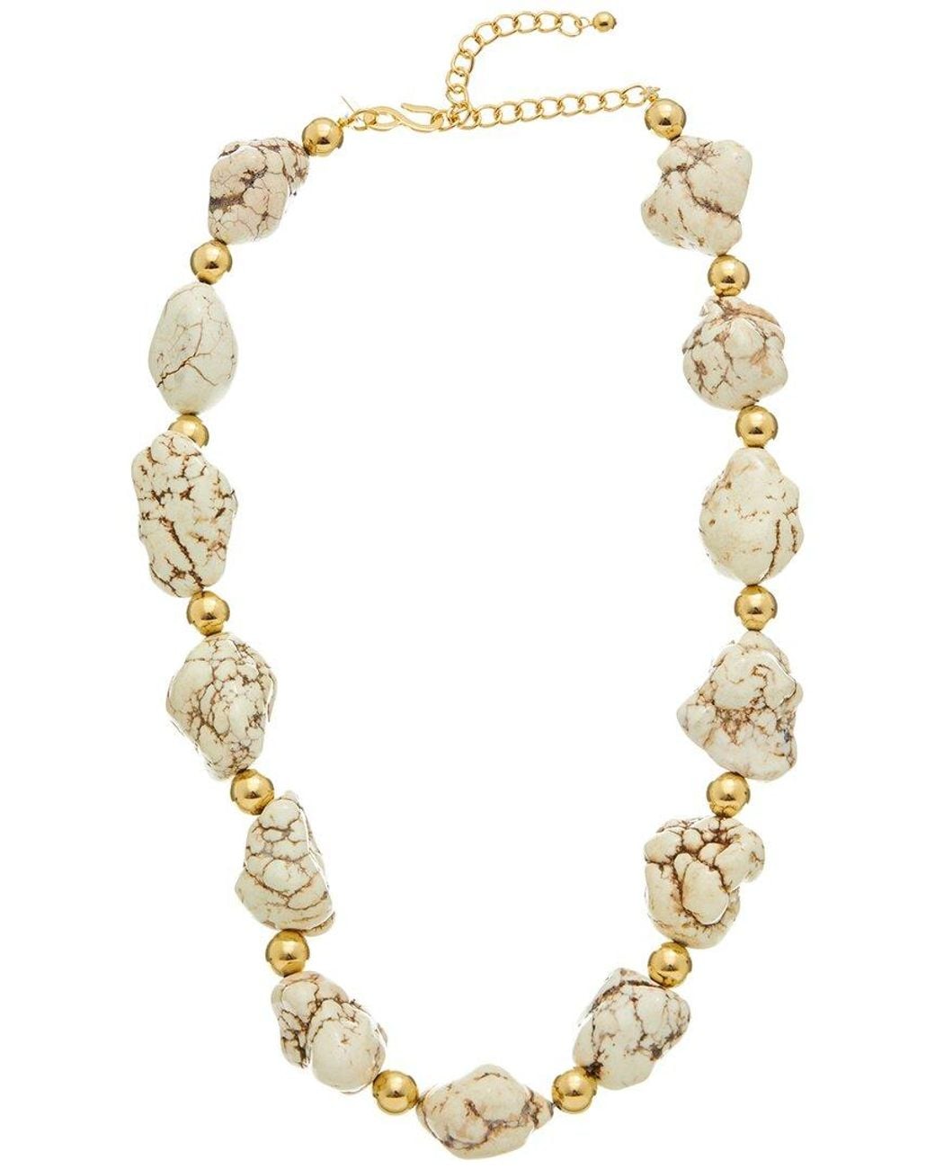 Kenneth Jay Lane Metallic Plated Beaded Necklace