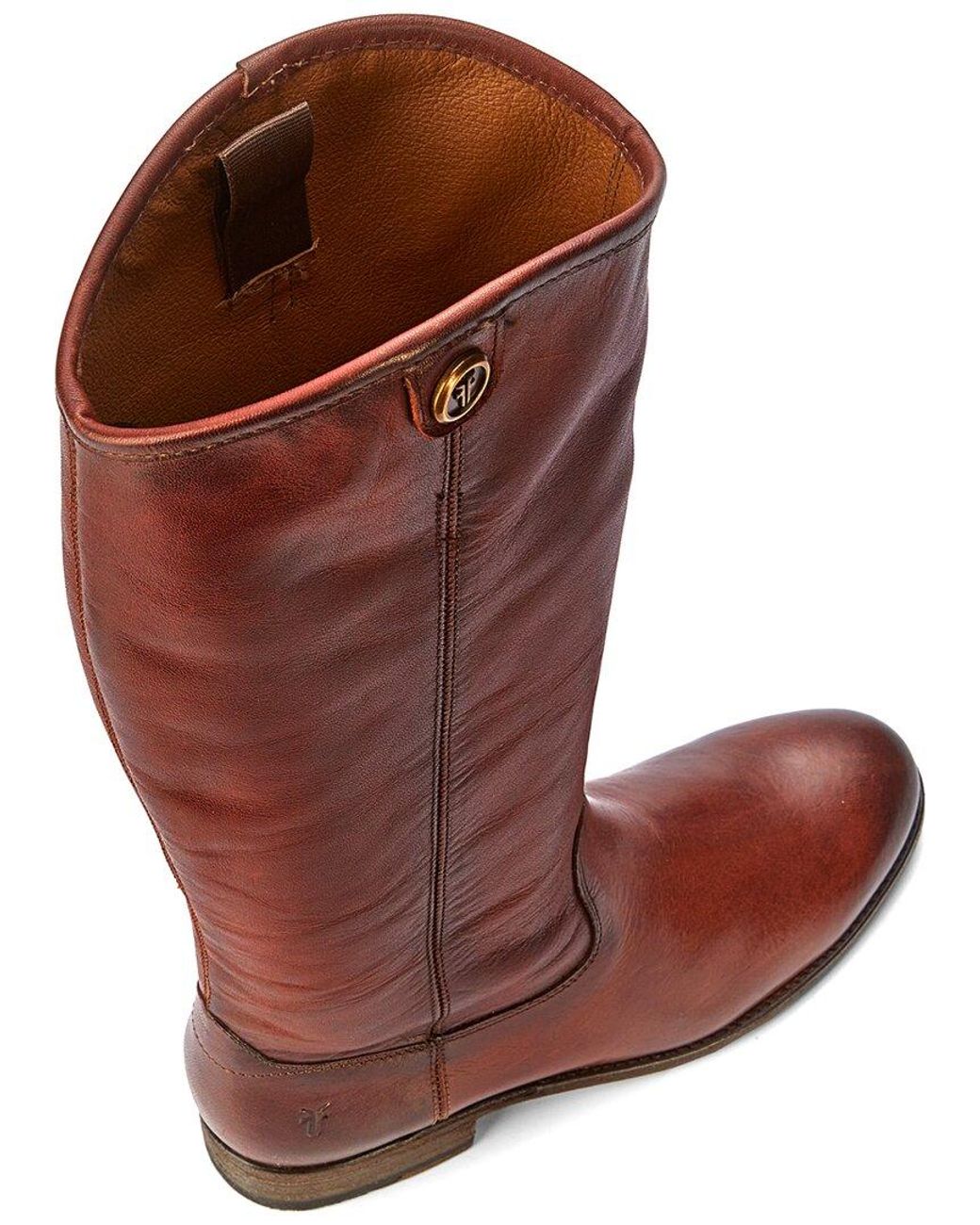 Frye Red Melissa Button 2 Wide Calf Leather Boot
