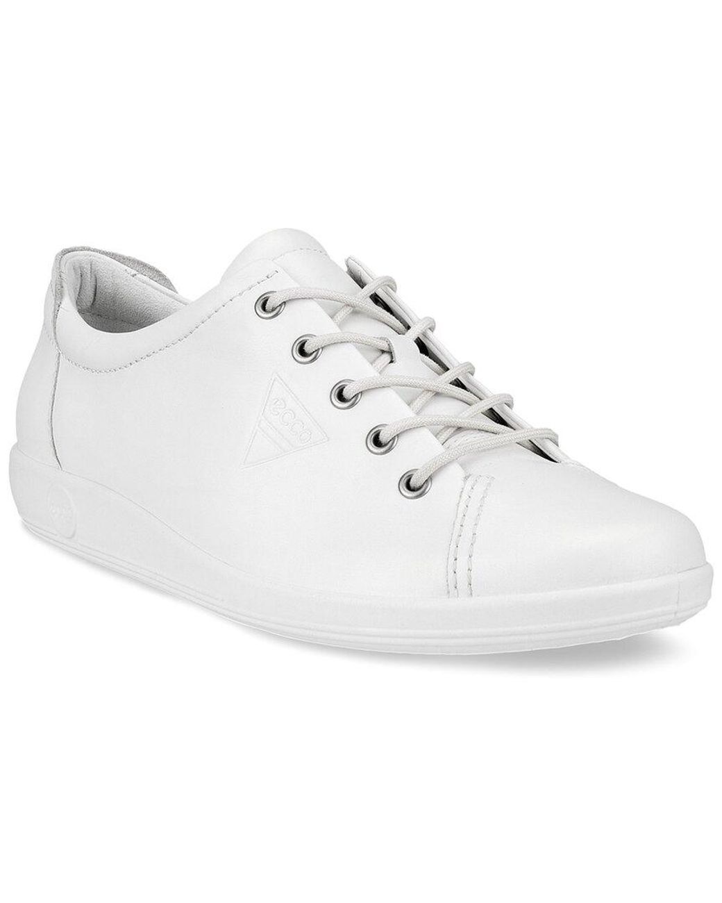 Ecco Soft 2.0 Leather Sneaker in White | Lyst