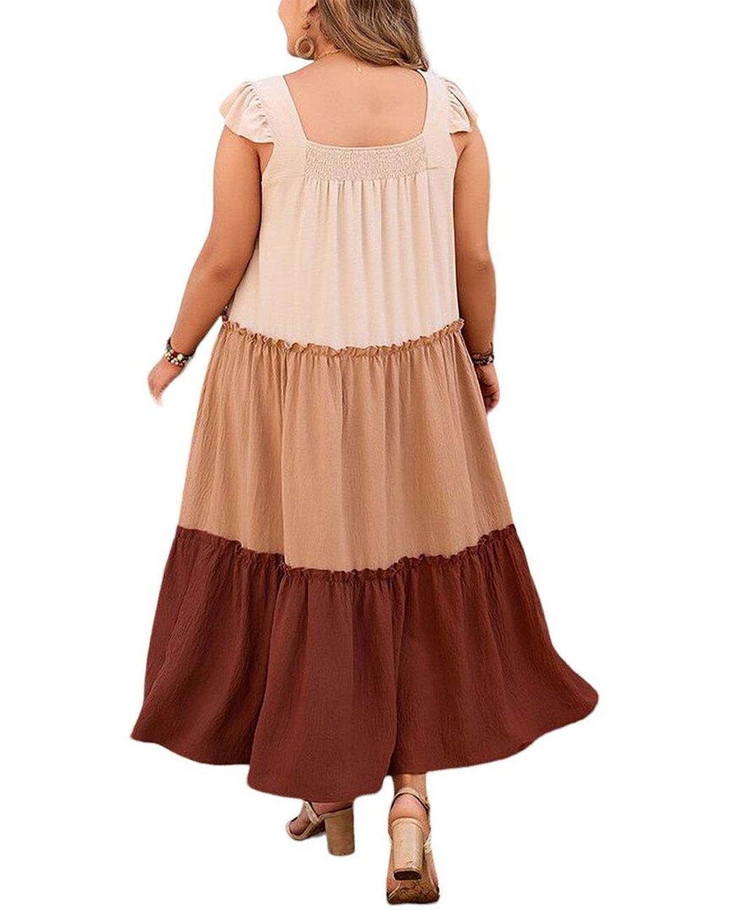 ROMANISSA Brown Dress