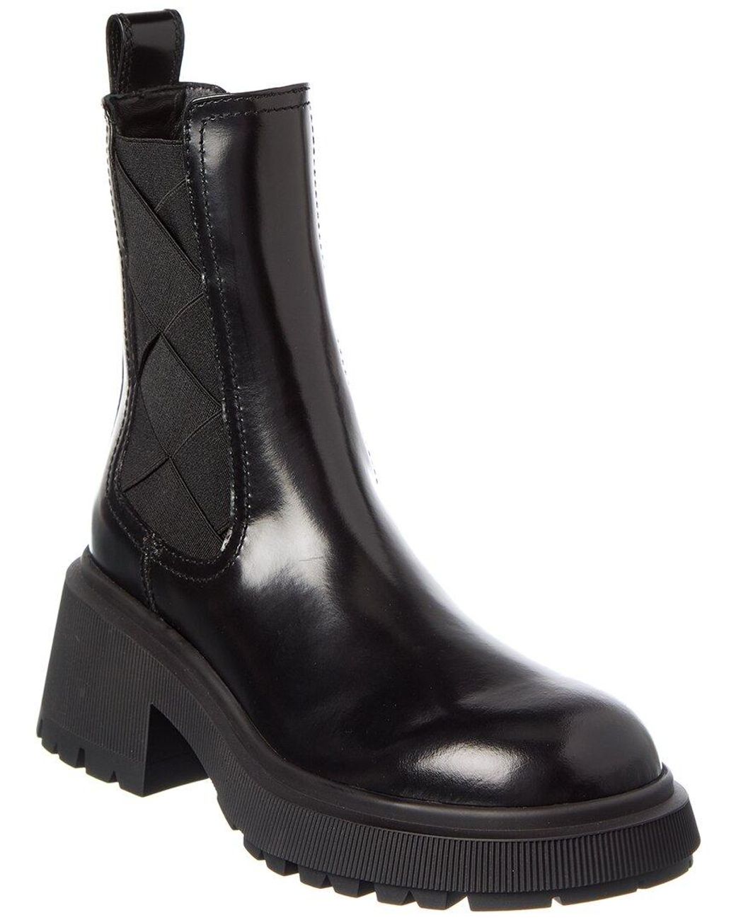 Jimmy Choo Black Louri Leather Combat Boot