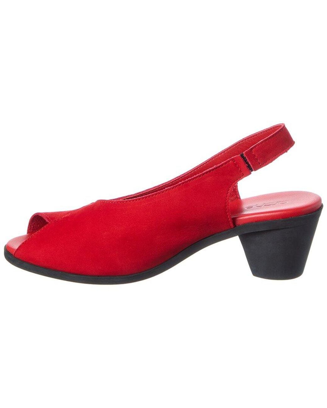 Arche Red Soraly Leather Sandal