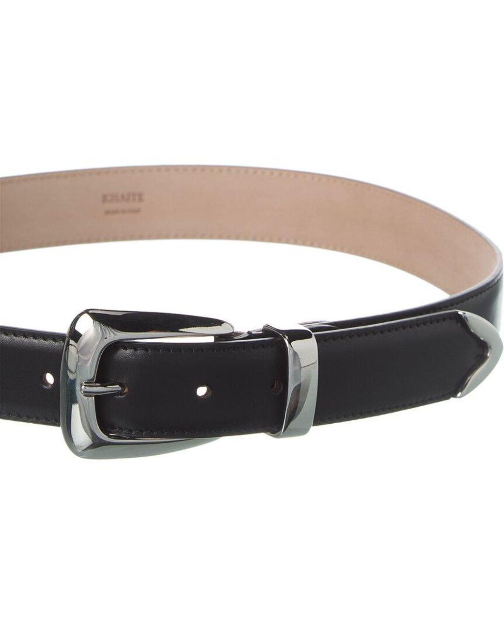 Khaite White Benny Leather Belt