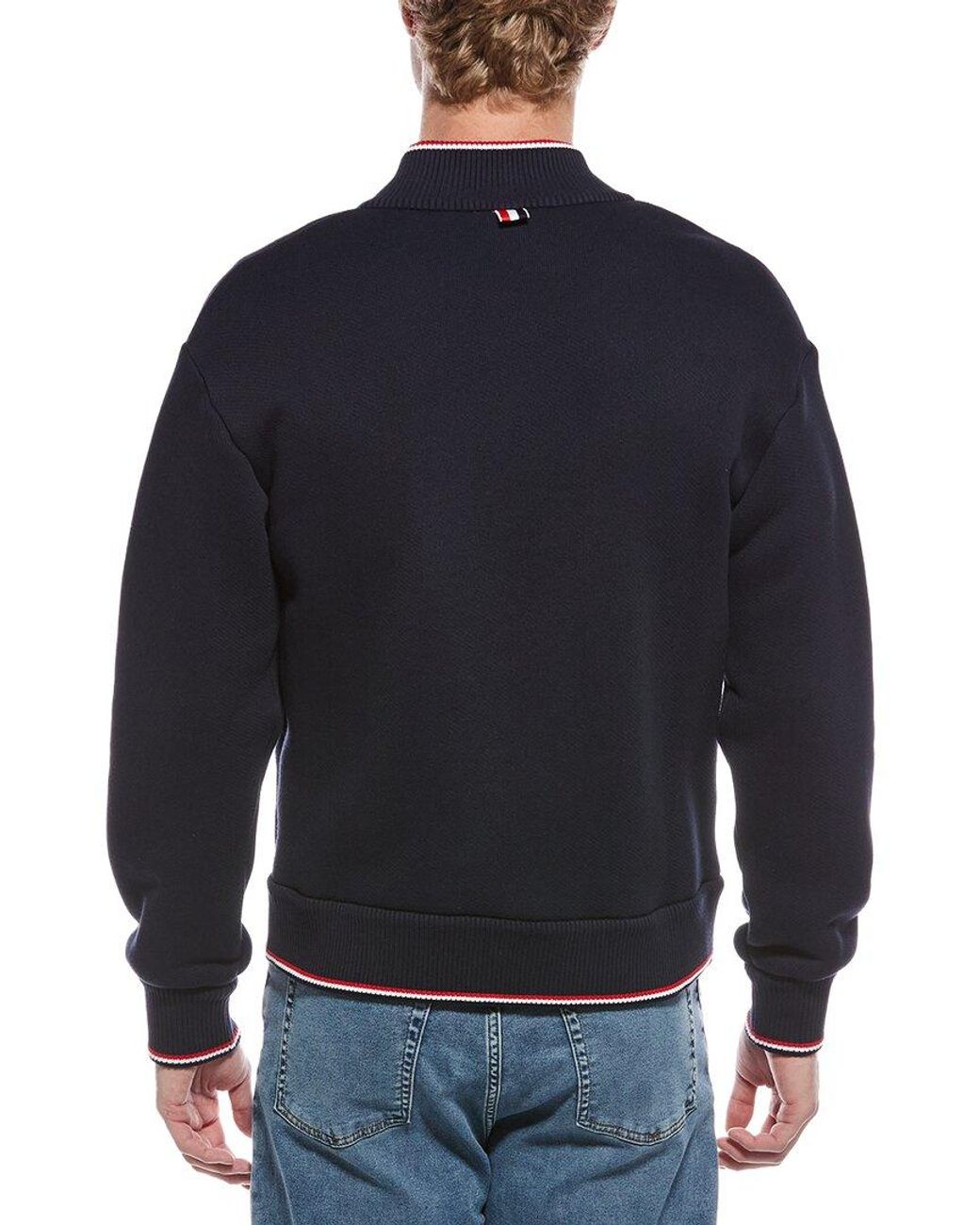 Thom Browne Blue Loopback Oversized Jacket for men