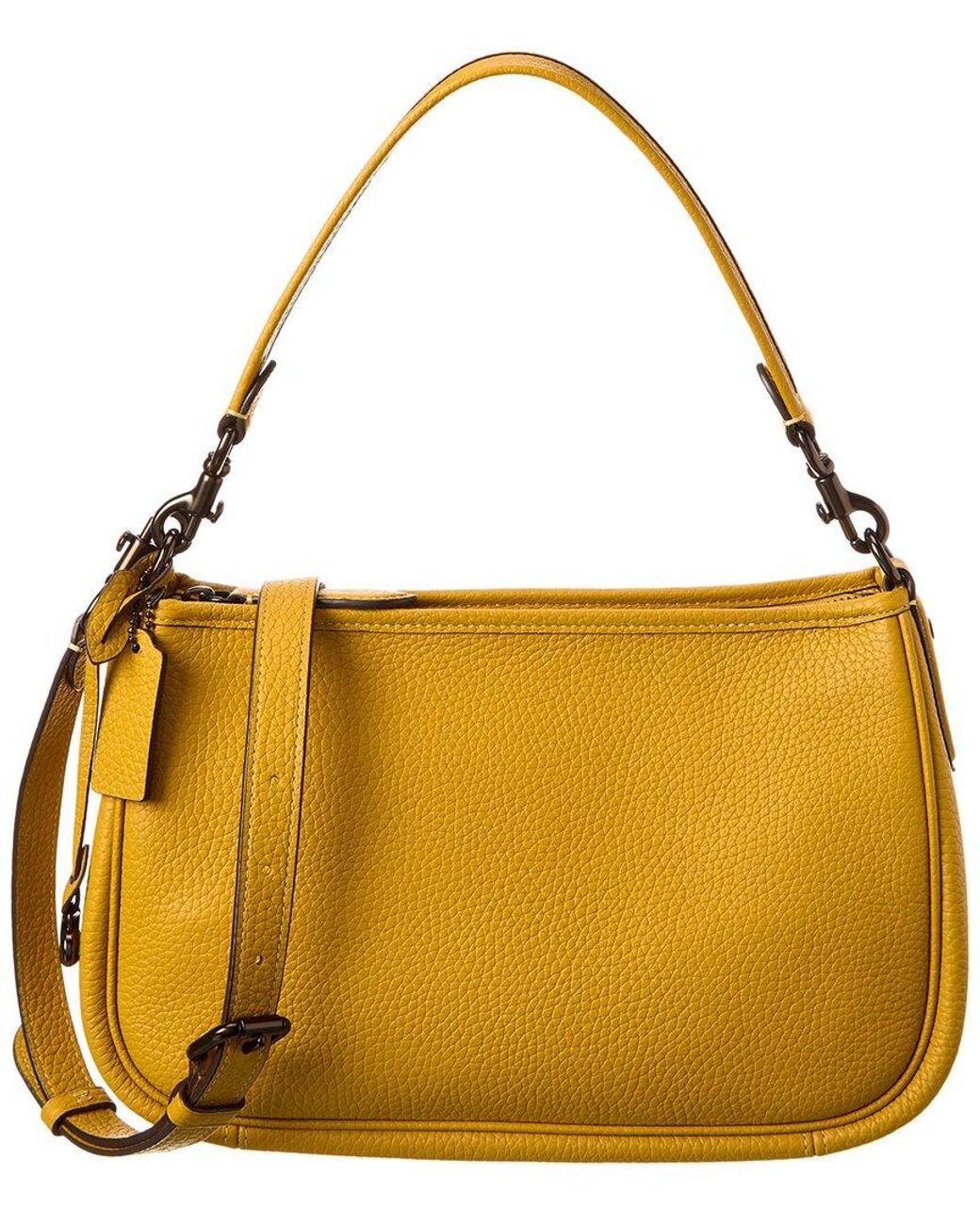COACH Cary Leather Crossbody in Yellow | Lyst