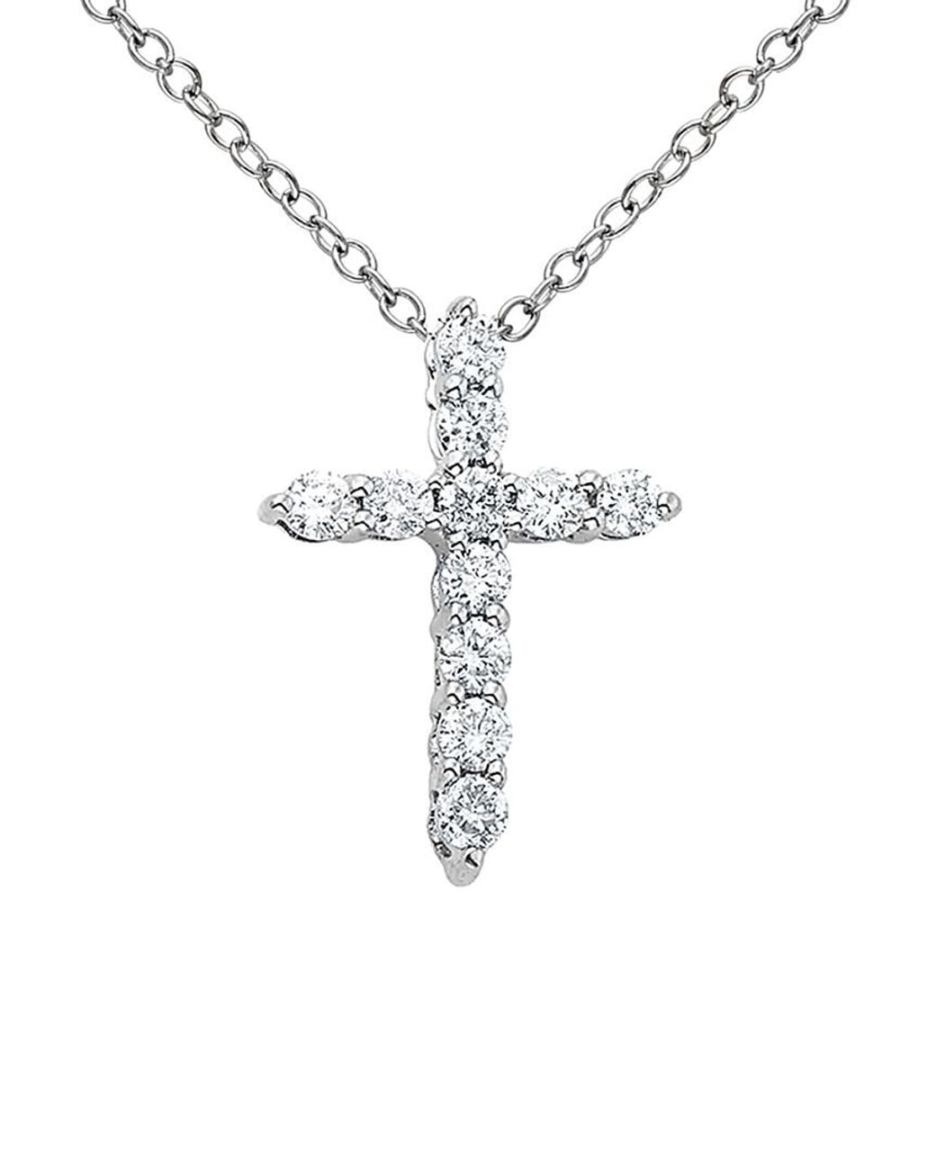 Diana M White Fine Jewelry 18k 2.20 Ct. Tw. Diamond Cross Necklace