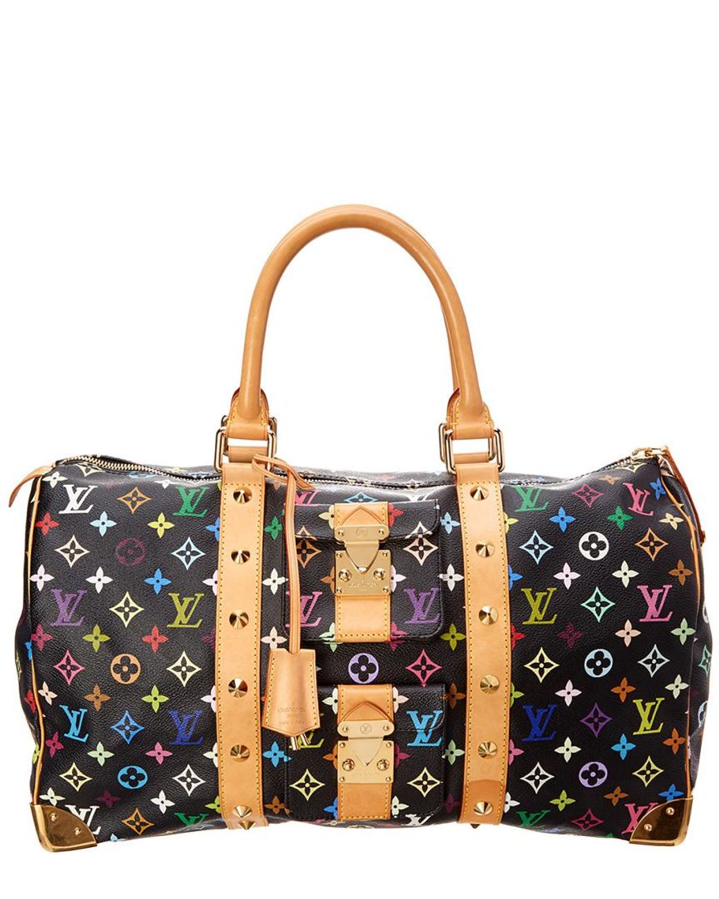 Keepall light up cloth travel bag Louis Vuitton Multicolour in