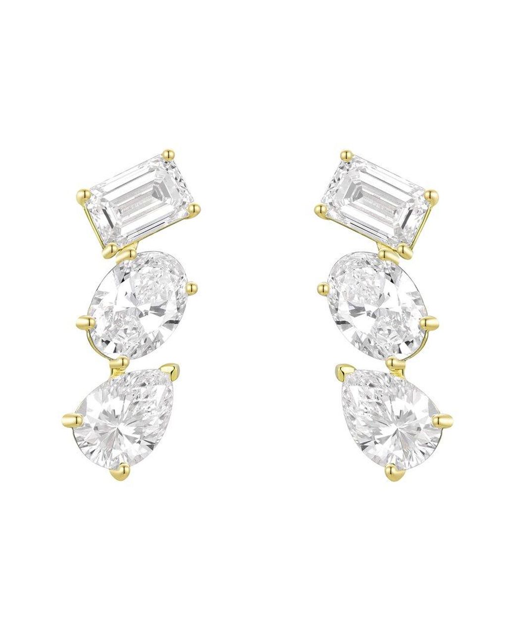 Kai Fine Jewelry White 14K 4.20 Ct. Tw. Lab-Grown Diamond Drop Earrings