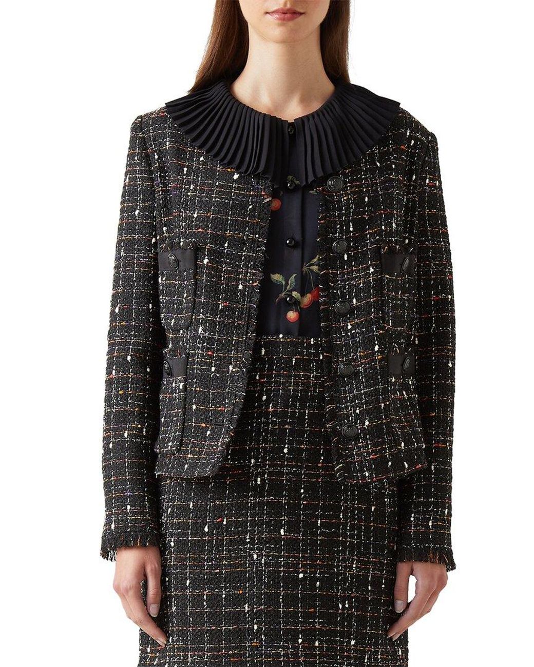 L.K.Bennett Black Angelica Wool-blend Jacket