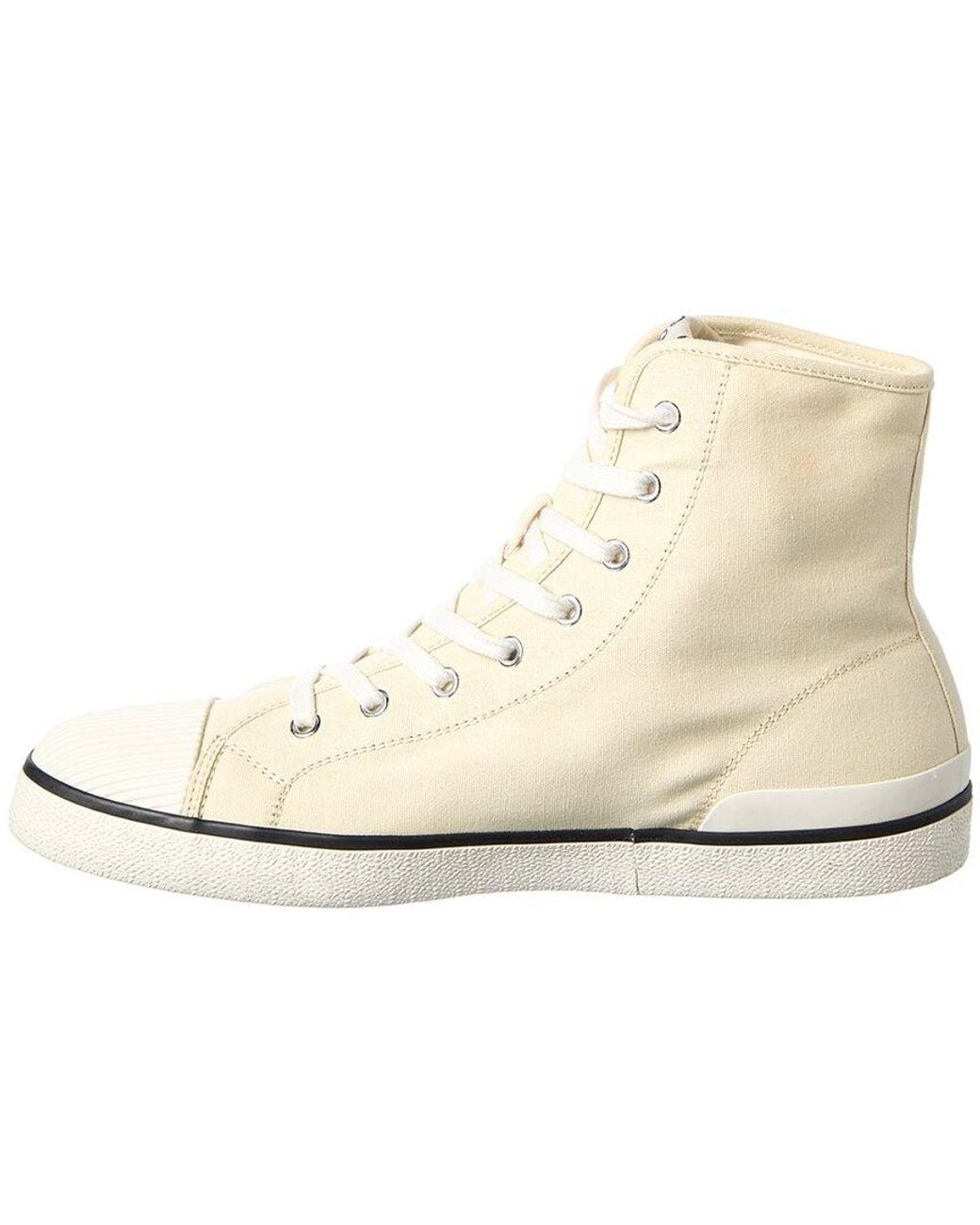 Isabel Marant White Benkeen Canvas High-Top Sneaker