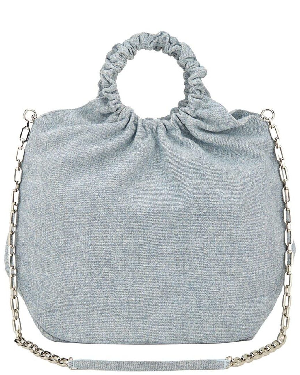 Agl Attilio Giusti Leombruni Blue Gretty Leather Tote