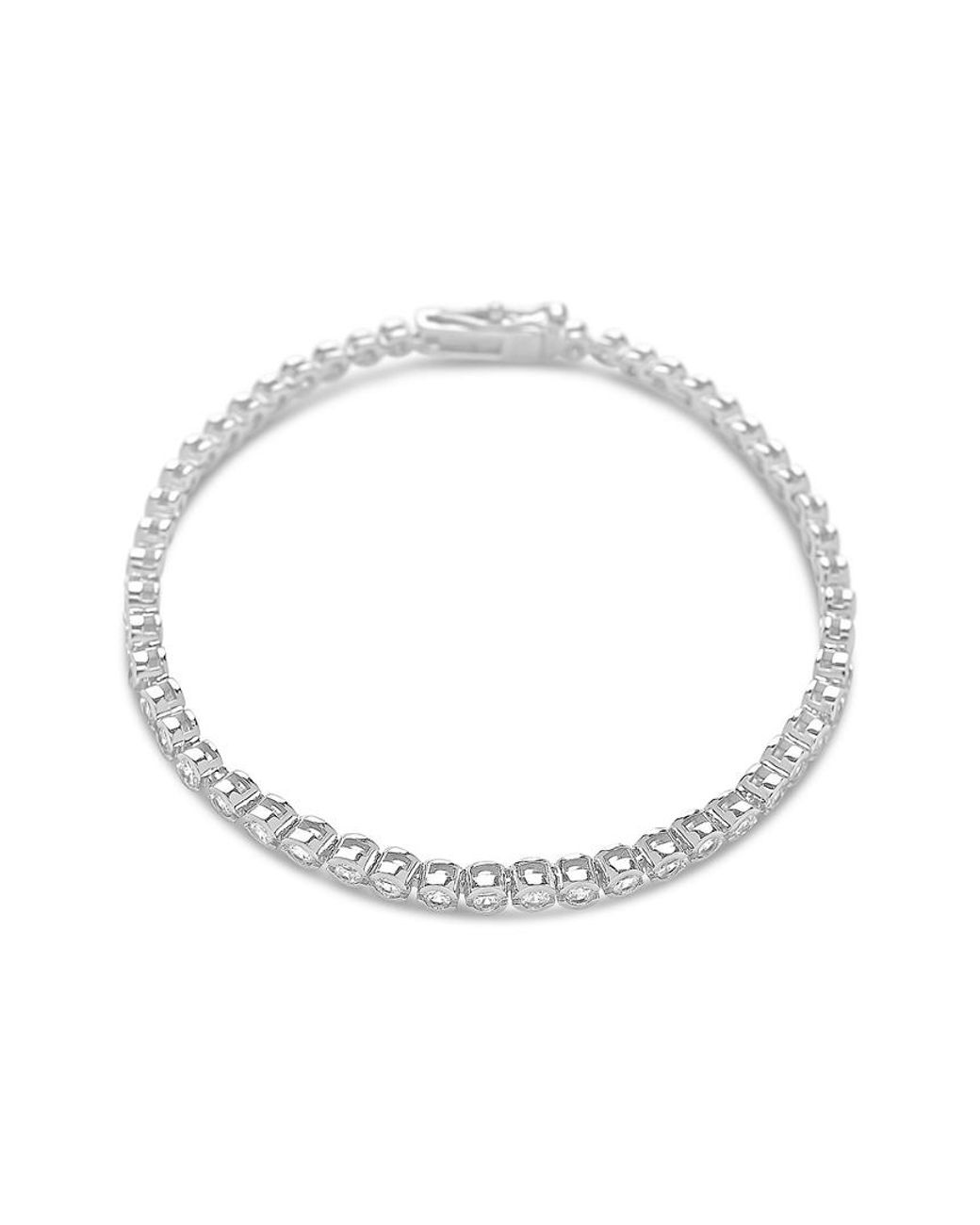 Sterling Forever Multicolor Rhodium Plated Cz Tennis Bracelet